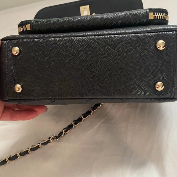 Chanel Paris blk caviar business Affinity shoulder medium top handle classic bag - Picture 4 of 16